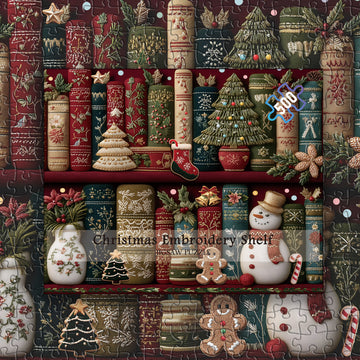 Puzzle da riposo da ricamo natalizio 500 pezzi